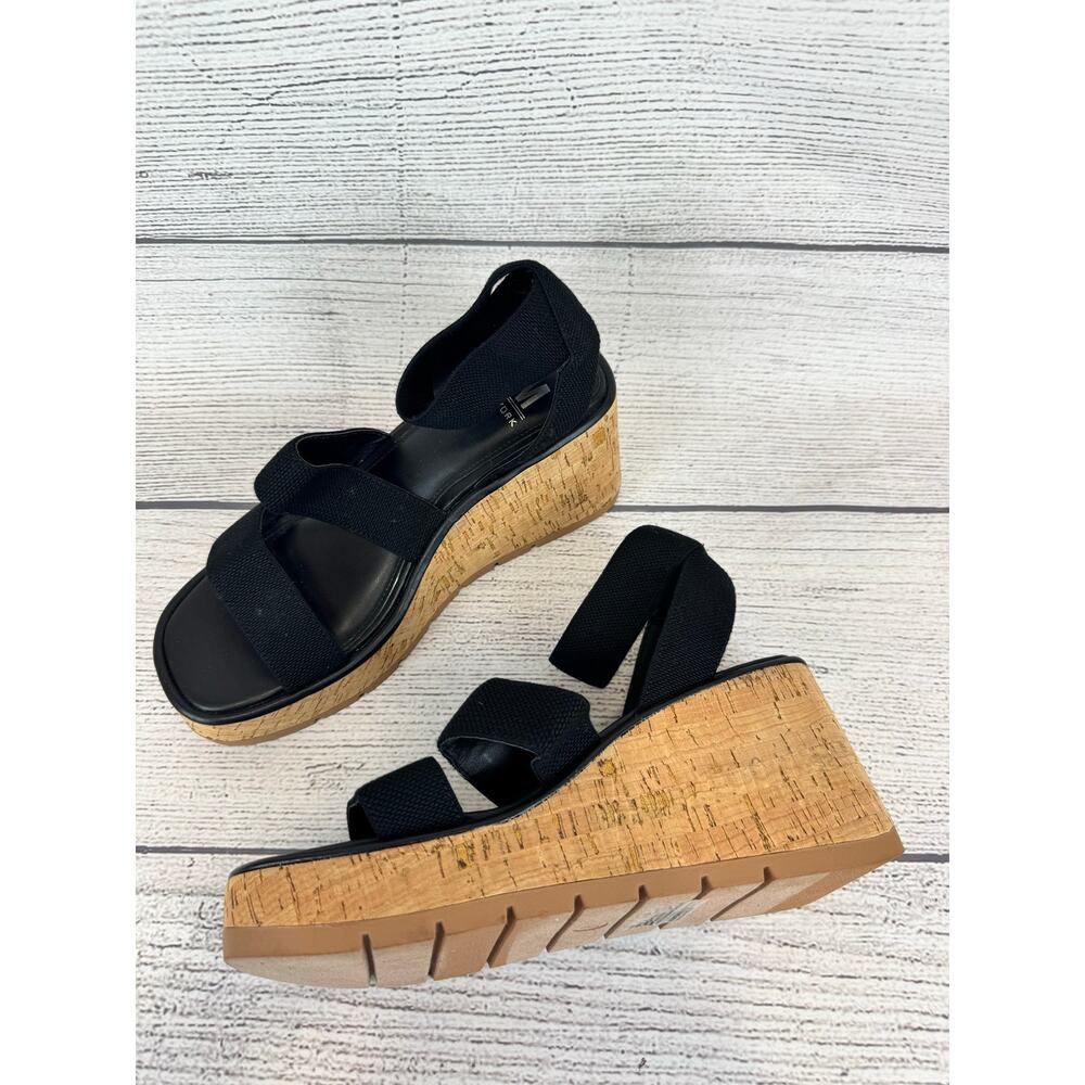 Steve Madden NY Women's Black Strappy Wedge Sandals Size 8.5 - Picture 3 of 9